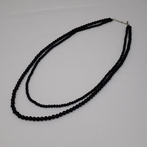 Black bead necklace